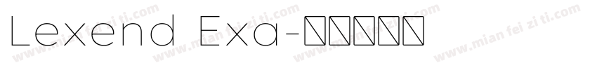 Lexend Exa字体转换